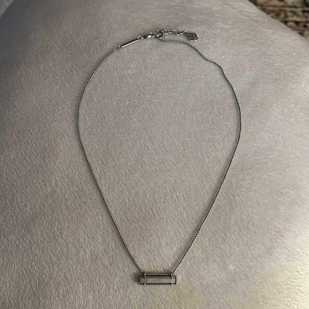 Kendra Scott Silver Chalcedony Necklace - Picture 2 of 2